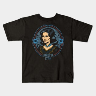 Loretta Lynn / Retro Style Country Fan Design Kids T-Shirt